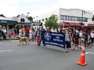 Our dogs in the Warkworth Christmas Parade 2016